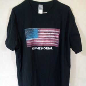 Black S/S 9/11 Memorial Pullover Crew Neck Shirt Tee XL
